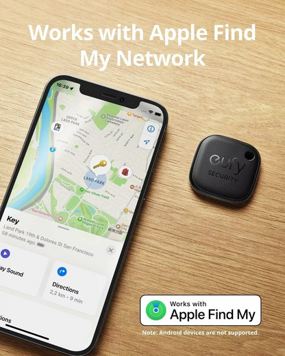 Eufy Security SmartTrack Link за iOS Series, комплект от 4 броя, черен E87B0012