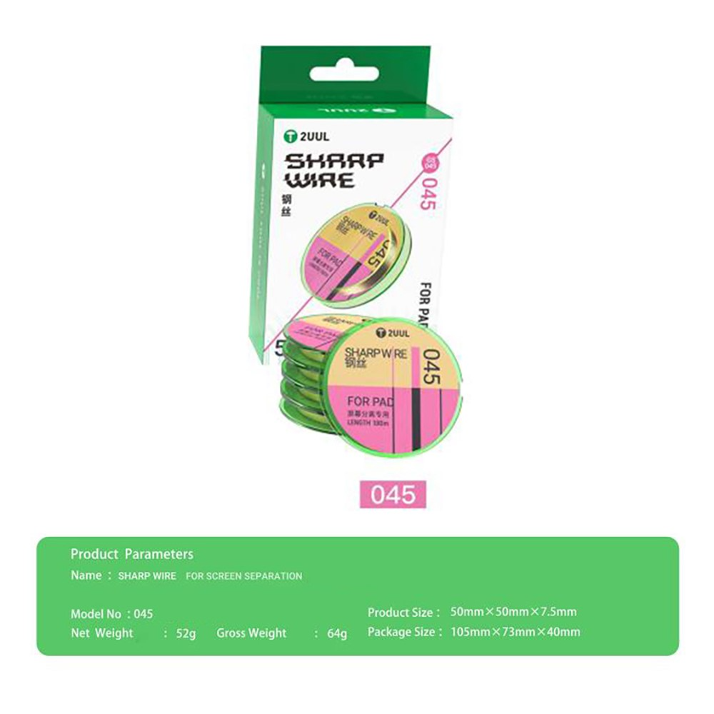 Молибденов провод 2UUL 045 GS за таблет, 100м