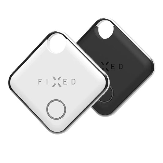 Fixed SmartTag Duo за iOS, Комплект 2 Броя, Бял / Черен