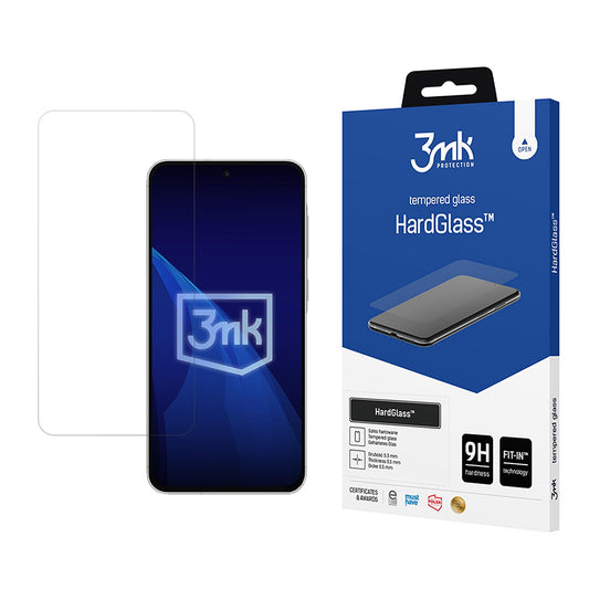 Протектор за екран 3MK HardGlass за Samsung Galaxy A57 5G, закалено стъкло, пълно залепване