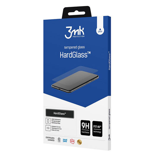 Протектор за екран 3MK HardGlass за Samsung Galaxy A57 5G, закалено стъкло, пълно залепване