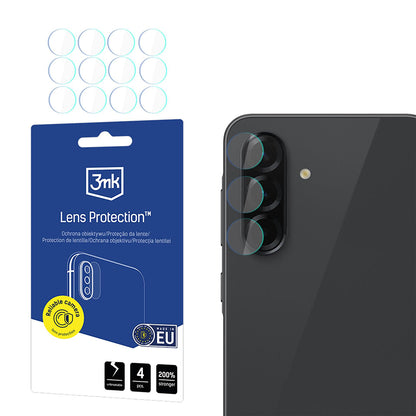 Протектор за задна камера 3MK Protection за Samsung Galaxy A57 5G / A37 5G, закалено стъкло, комплект от 4 броя, прозрачен