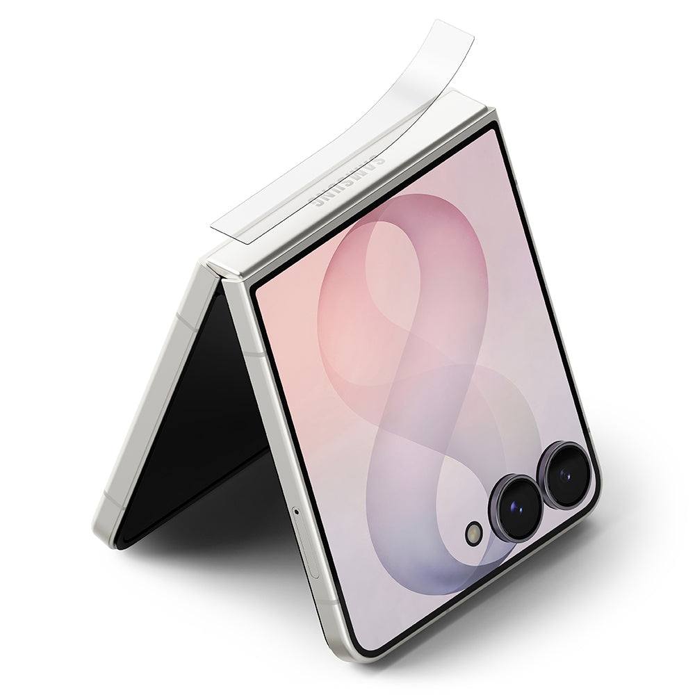 Протекторна фолио за панта Ringke Dual Easy за Samsung Galaxy Z Flip8 F776, пластмаса, комплект от 2 броя