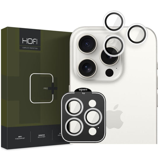 Защитно фолио за заден панел на камерата HOFI CamRing PRO+ за Apple iPhone 15 Pro Max / 15 Pro, със стъклена защита