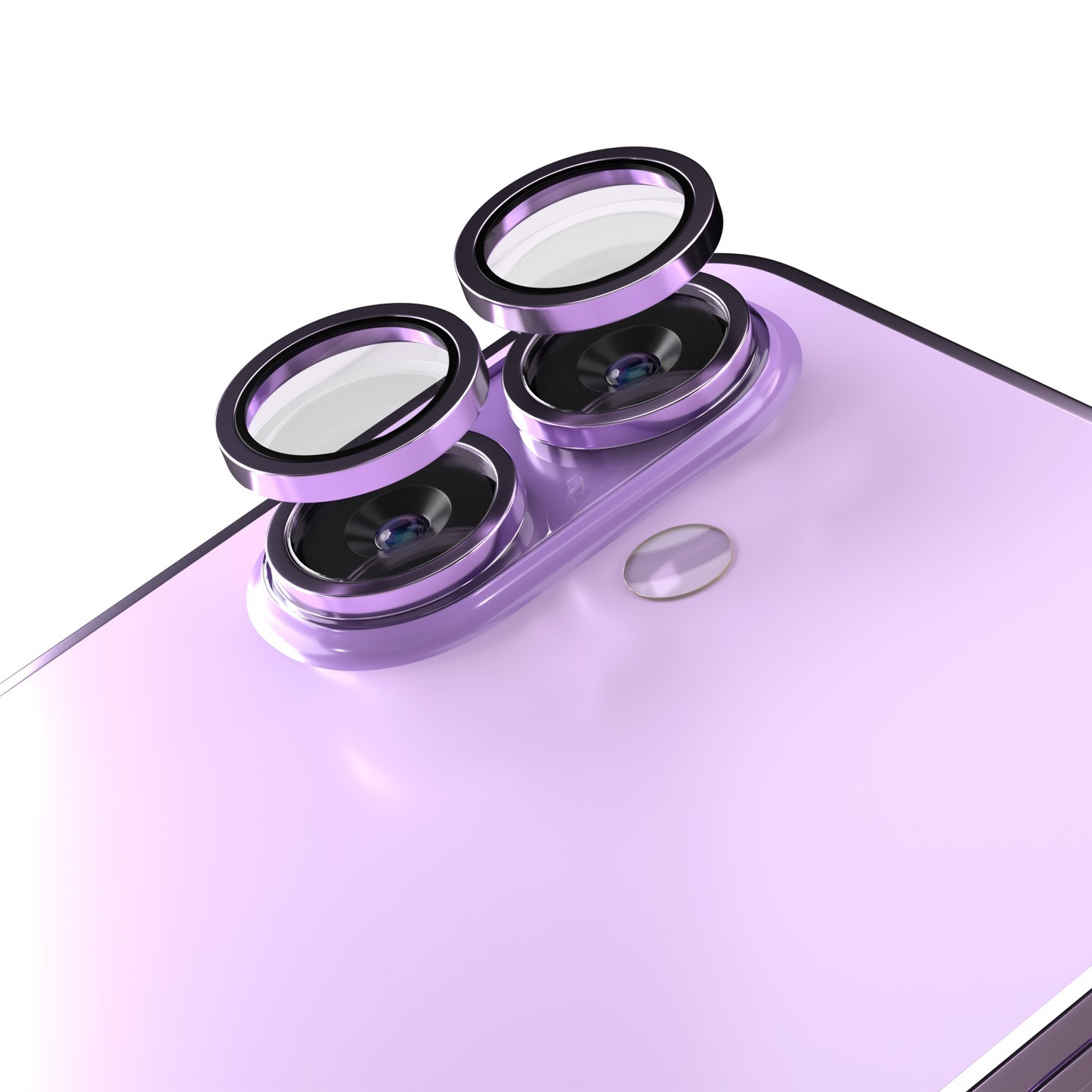 Протектор за задна камера Etteri за Apple iPhone 17, закалено стъкло, лилав