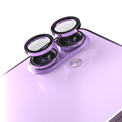 Протектор за задна камера Etteri за Apple iPhone 17, закалено стъкло, лилав