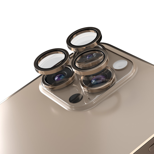 Протектор за задна камера Etteri за Apple iPhone 16 Pro Max / 16 Pro, закалено стъкло, бронз