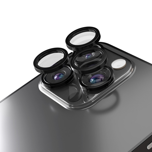 Защитно фолио за задна камера Etteri за Apple iPhone 16 Pro Max / 16 Pro, закалено стъкло, черно