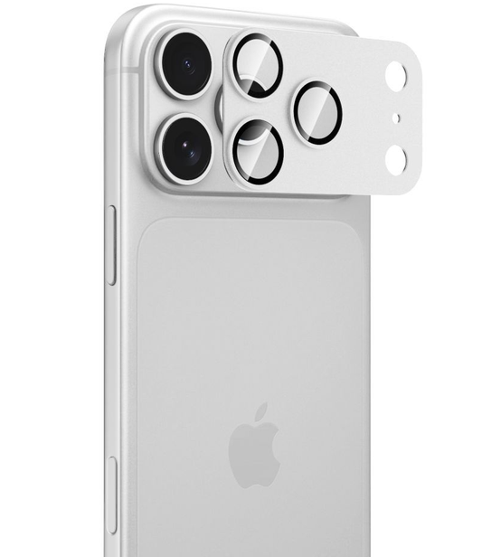 Tech-Protect CamFull Fit+ Rear Camera Protective Film for Apple iPhone 18 Pro Max, Tempered Glass, Silver