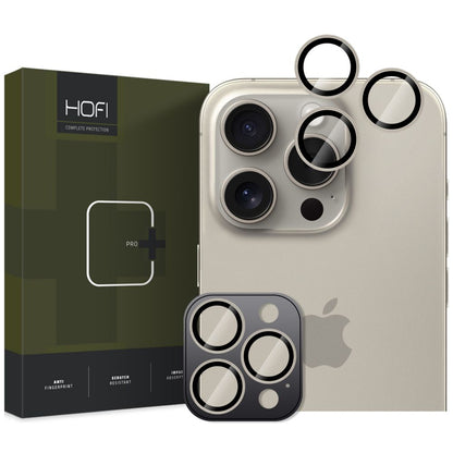 Защитно фолио за гръб на камерата HOFI CamRing PRO+ за Apple iPhone 16 Pro Max / 16 Pro, със стъклена защита, сиво 