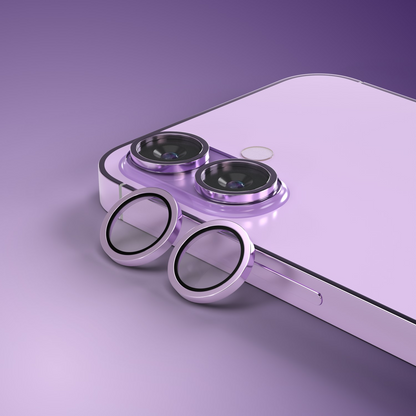Протектор за задна камера Etteri за Apple iPhone 17, закалено стъкло, лилав