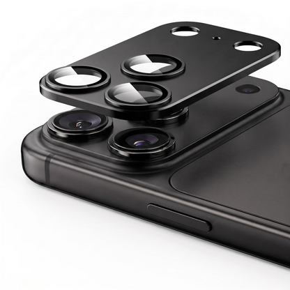 Протектор за задна камера Tech-Protect CamFull Fit+ за Apple iPhone 18 Pro Max, закалено стъкло, черен