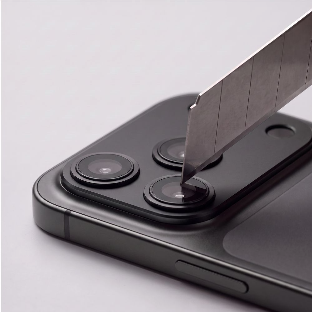 Протектор за задна камера Tech-Protect CamFull Fit+ за Apple iPhone 18 Pro, закалено стъкло, черен
