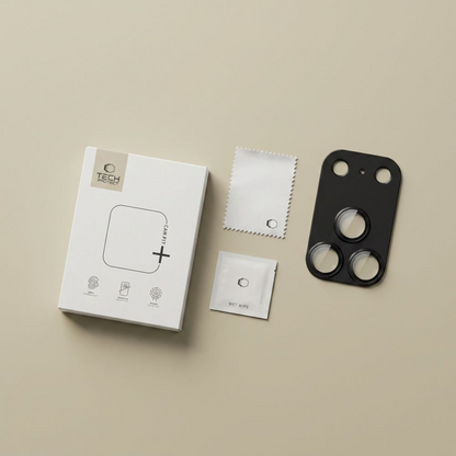 Протектор за задна камера Tech-Protect CamFull Fit+ за Apple iPhone 18 Pro, закалено стъкло, черен