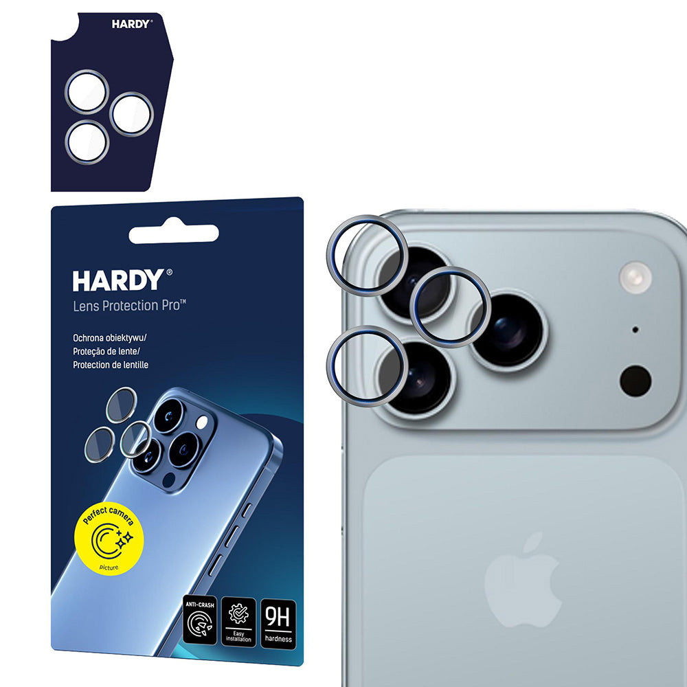 Защитно фолио за задна камера 3MK Hardy Protection Pro за Apple iPhone 17 Pro Max / 17 Pro, закалено стъкло, бежово