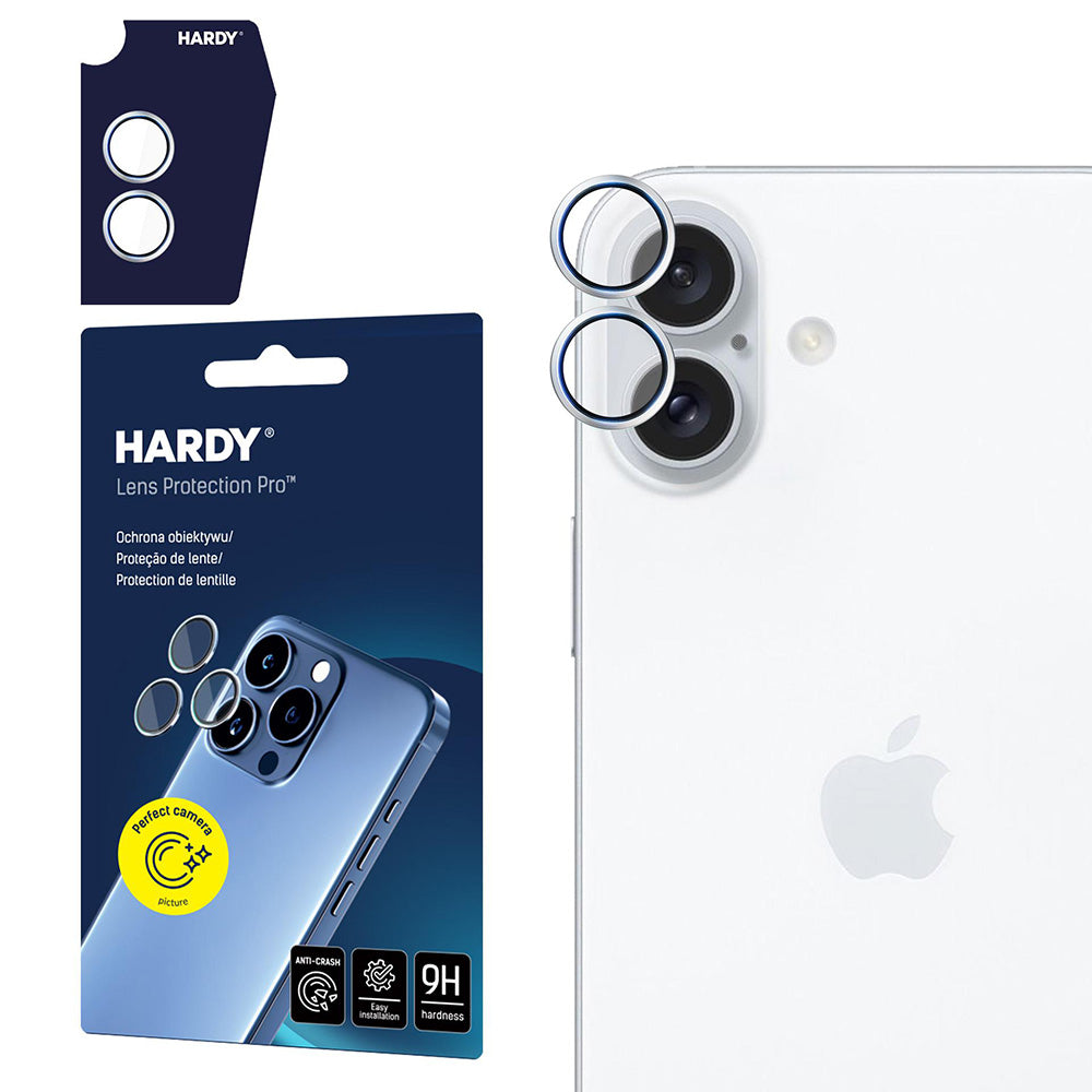 Защитно фолио за задна камера 3MK Hardy Protection Pro за Apple iPhone 17, закалено стъкло, сребристо