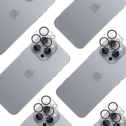 Защитно фолио за задна камера 3MK Pro Full Cover за Apple iPhone 17, закалено стъкло, черно.