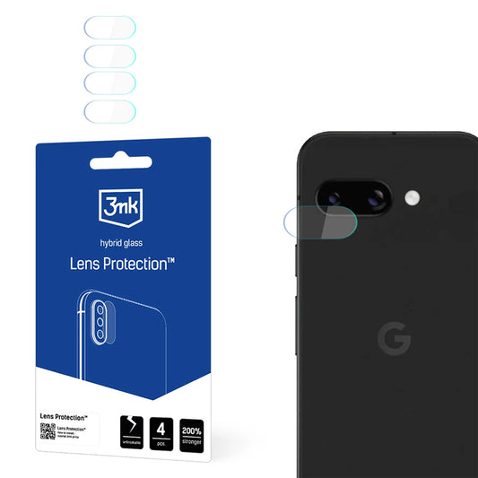 Протектор за задна камера 3MK Protection за Google Pixel 9a, гъвкаво стъкло, комплект от 4 броя, прозрачен