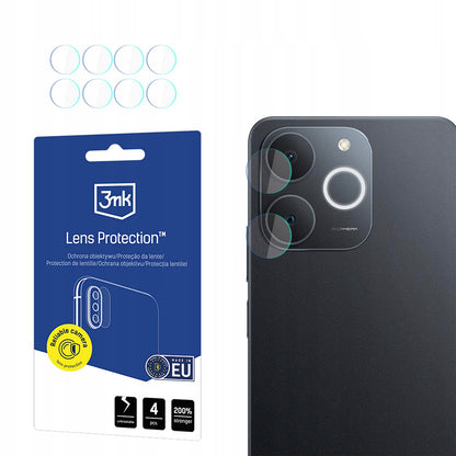 Фолио за защита на задната камера 3MK Protection за Realme Note 70T, Закалено стъкло, Комплект от 4 броя, Прозрачно
