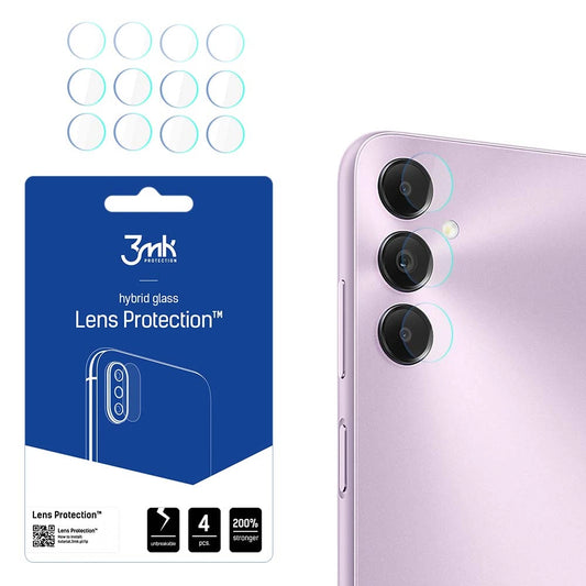 Протектор за задна камера 3MK Protection за Samsung Galaxy A05s A057, гъвкаво стъкло, комплект от 4 броя, прозрачен