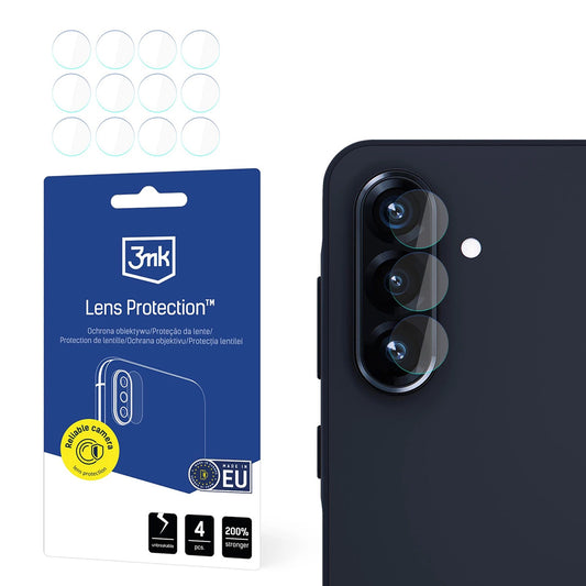 Протектор за задна камера 3MK Protection за Samsung Galaxy A56 A566, гъвкаво стъкло, комплект от 4 броя, прозрачен