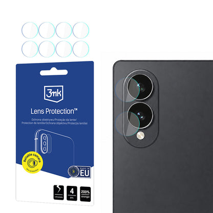 Протектор за задна камера 3MK Protection за Samsung Galaxy Z Fold8 F976, закалено стъкло, комплект от 4 броя, прозрачен