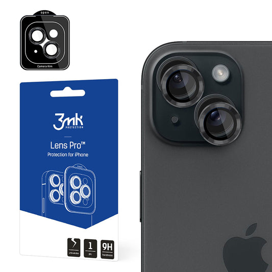 Протектор за задна камера 3MK Protection Pro за Apple iPhone 15, закалено стъкло, сив