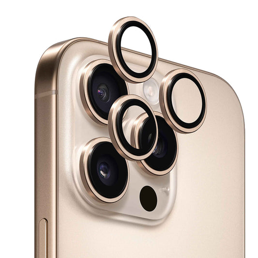 Протектор за задна камера Anank AR за Apple iPhone 16 Pro Max / 16 Pro, закалено стъкло, златист