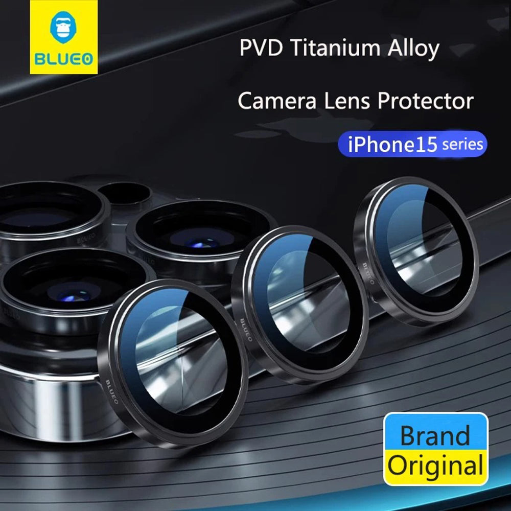 Blueo 99 Anti-Reflective HD Rear Camera Protective Film for Apple iPhone 16 Pro Max / 16 Pro, Tempered Glass, Silver