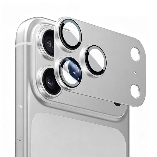 Протектор за задната камера Blueo Integrated Metal за Apple iPhone 17 Pro, закалено стъкло, сребристо
