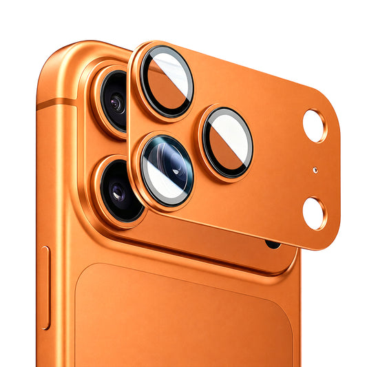 Защитно стъкло за задната камера Blueo Integrated Metal за Apple iPhone 17 Pro, закалено стъкло, оранжево