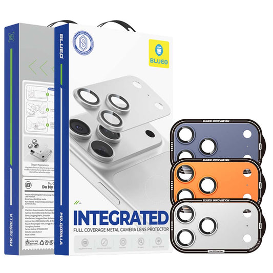 Защитно стъкло за задната камера Blueo Integrated Metal за Apple iPhone 17 Pro, закалено стъкло, оранжево