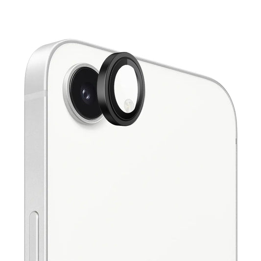 Протектор за задна камера Blueo Metal Frame за Apple iPhone 17e / 16e, закалено стъкло, черен