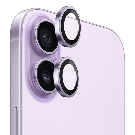 Фолио за защита на задната камера Blueo Metal Frame за Apple iPhone 17, Закалено стъкло, Лилаво