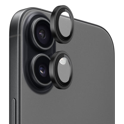 Фолио за защита на задната камера Blueo Metal Frame за Apple iPhone 17, Закалено стъкло, Черно