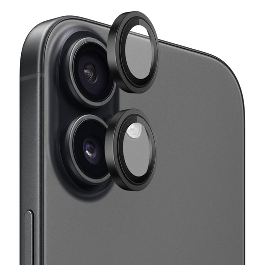 Фолио за защита на задната камера Blueo Metal Frame за Apple iPhone 17, Закалено стъкло, Черно