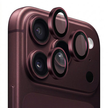 Защитно фолио за задната камера Blueo Metal Frame за Apple iPhone 18 Pro / 18 Pro Max, закалено стъкло, бордо