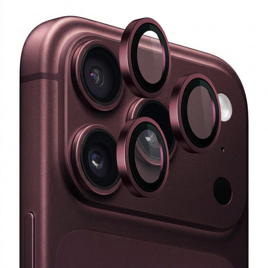 Защитно фолио за задната камера Blueo Metal Frame за Apple iPhone 18 Pro / 18 Pro Max, закалено стъкло, бордо