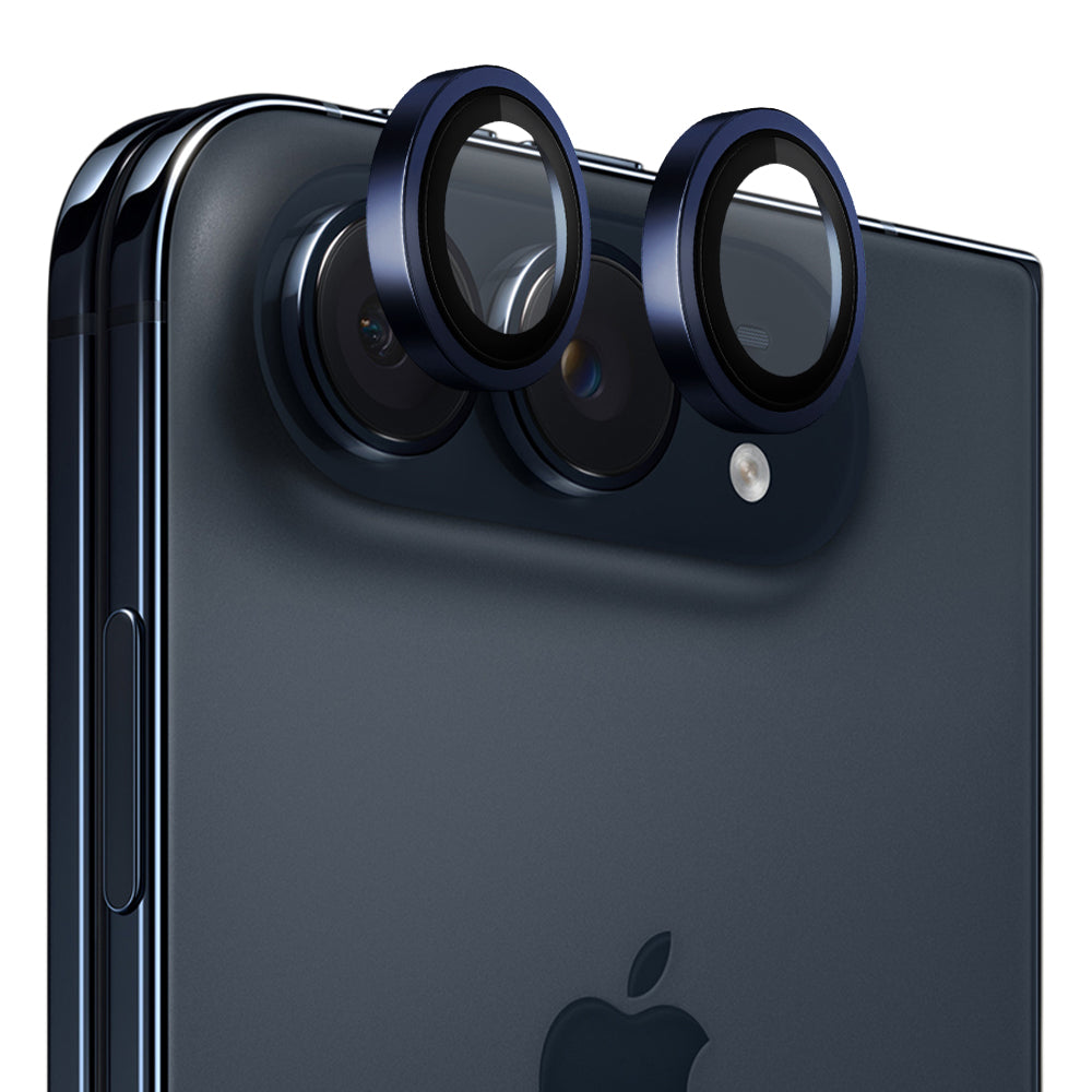 Протектор за задна камера Blueo Metal Frame за Apple iPhone Duo, закалено стъкло, синя