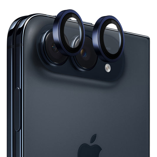 Протектор за задна камера Blueo Metal Frame за Apple iPhone Duo, закалено стъкло, синя