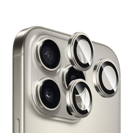 Протектор за задна камера Blueo Sapphire Crystal за Apple iPhone 16 Pro Max / 16 Pro, закалено стъкло, метално сиво