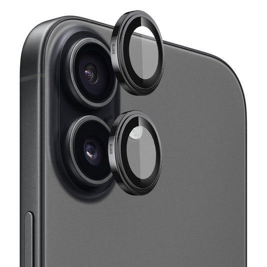 Фолио за защита на задната камера Blueo Sapphire Crystal за Apple iPhone 17, Закалено стъкло, Черно
