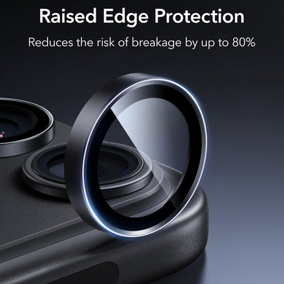 Протектор за задна камера ESR Armorite за Apple iPhone 18 Pro / 18 Pro max, закалено стъкло, комплект от 2 броя, черен