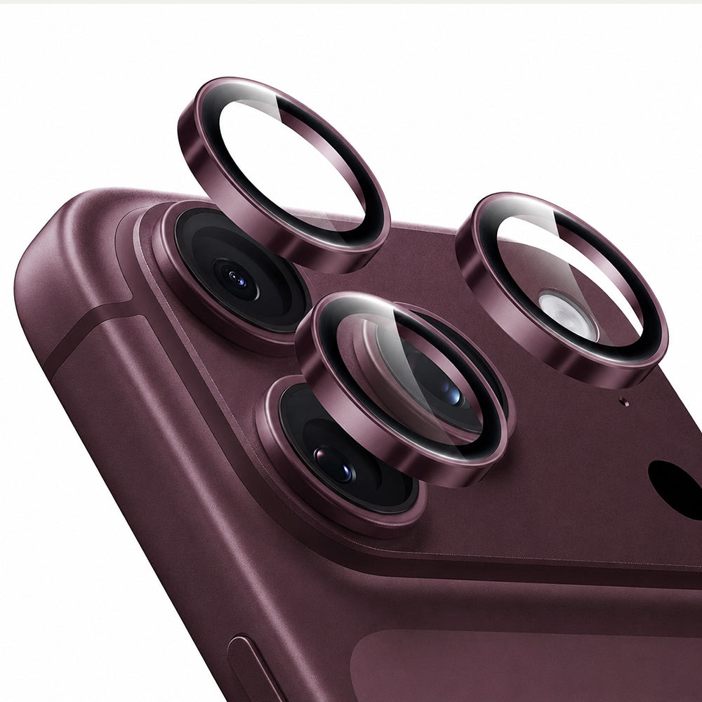 Протектор за задна камера ESR Armorite за Apple iPhone 18 Pro / 18 Pro max, закалено стъкло, тъмно бордо