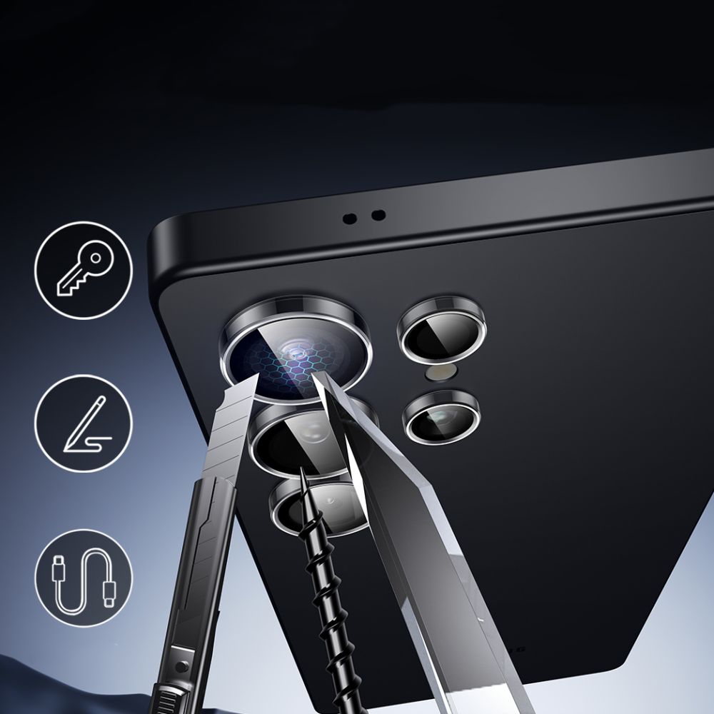 Фолио за защита на задната камера ESR Armorite за Samsung Galaxy S25 Ultra S938, закалено стъкло, прозрачно