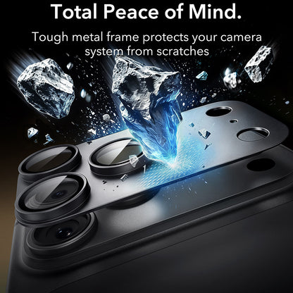 Протектор за задна камера ESR Armorite Pro за Apple iPhone 18 Pro, закалено стъкло, черен
