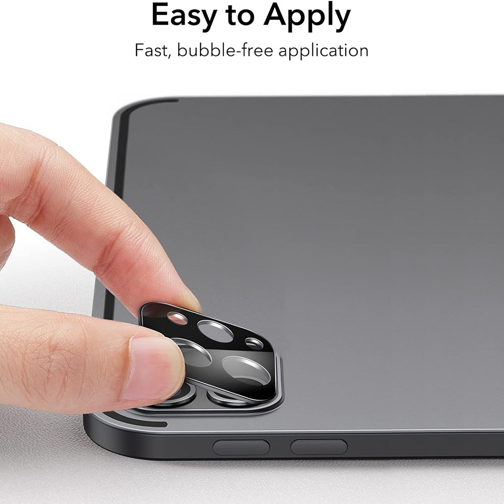 Защитно фолио за задна камера ESR за Apple iPad Pro 13 (2024) / Pro 11 (2022) / Pro 12.9 (2022), Закалено стъкло, Комплект от 2 броя, Черно