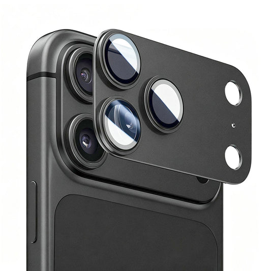 Протектор за задна камера Lito Crown Halo AR + AF за Apple iPhone 18 Pro, закалено стъкло, черен