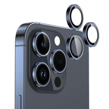 Протектор за задна камера Lito S+ за Apple iPhone 15 Pro Max / 15 Pro, закалено стъкло, синьо