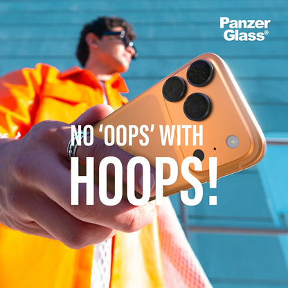 Защитно фолио за задна камера PanzerGlass Hoops за Apple iPhone 17 Pro, Закалено стъкло, Прозрачно